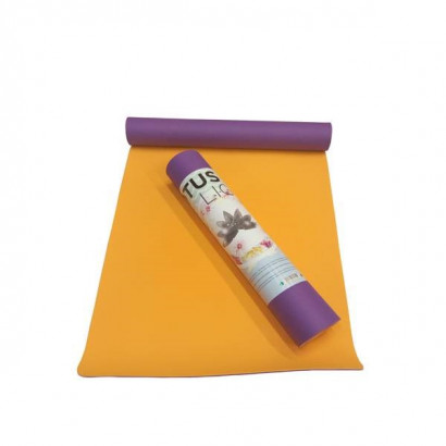 Коврик для йоги Лотос Light 4мм фиолетовый/желтый
